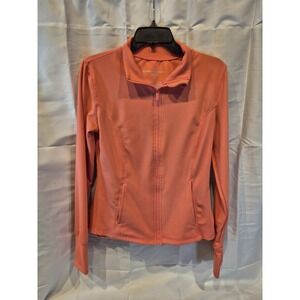 Catherine Malandrino Sport Women's Full Zip Hoodie Jacket Size L  Orange Peach